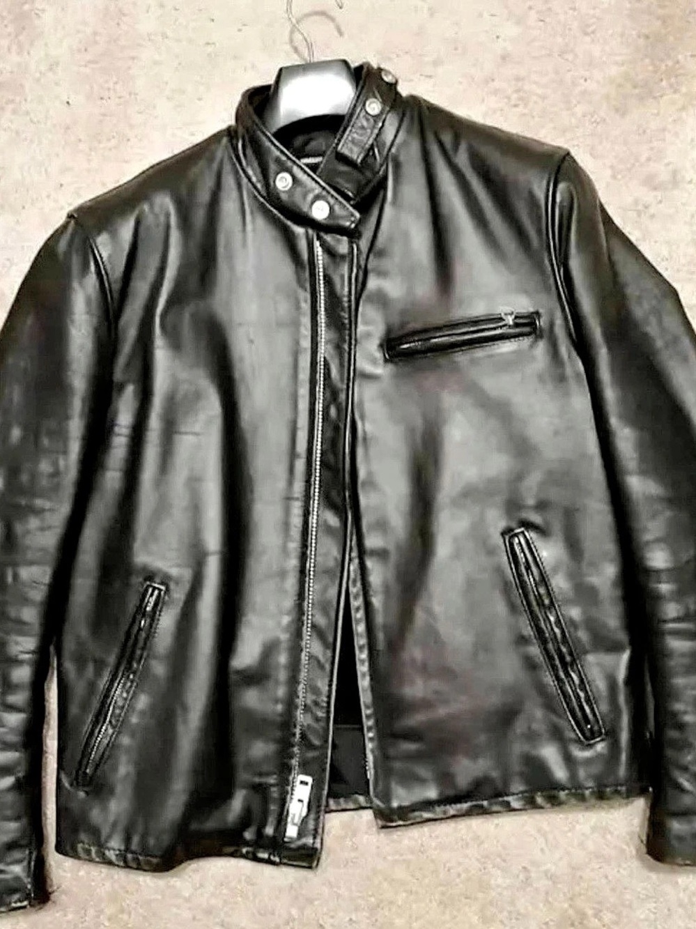 Schott NYC Sportswear Leather Motorcycle Jacket 141